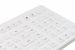 Cleantype Prime Pro+ – IP68 silicone keyboard white, close-up view of key labelling